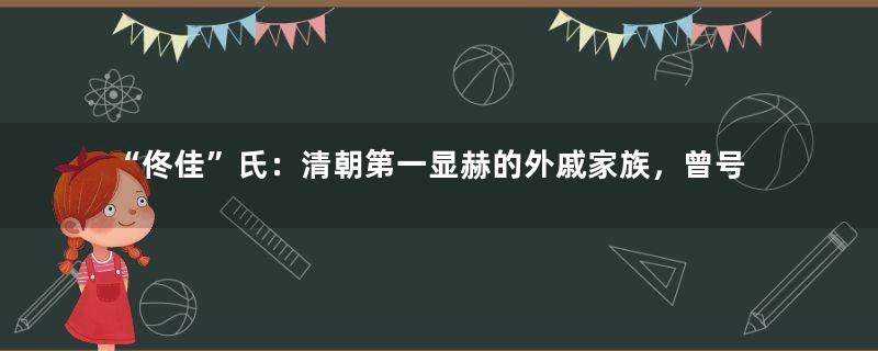 “佟佳”氏：清朝第一显赫的外戚家族，曾号称“佟半朝”