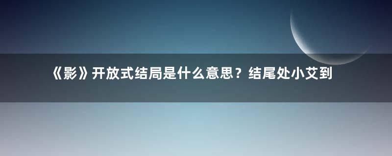 《影》开放式结局是什么意思？结尾处小艾到底看到了什么