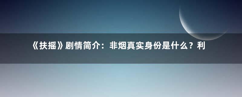 《扶摇》剧情简介：非烟真实身份是什么？利用扶摇后反而想杀她