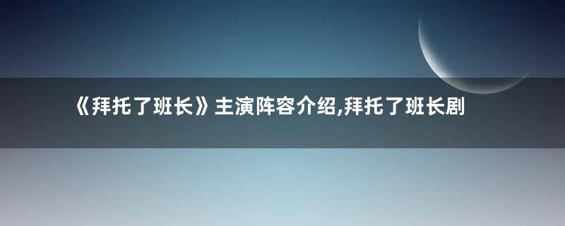 《拜托了班长》主演阵容介绍,拜托了班长剧情简介