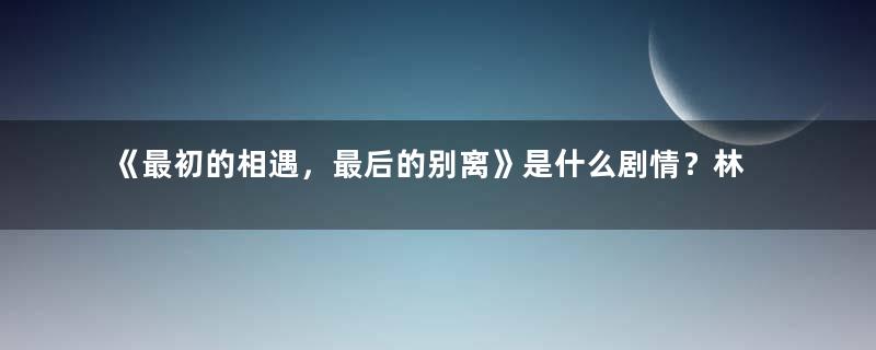 《最初的相遇，最后的别离》是什么剧情？林更新时隔3年回归电视剧