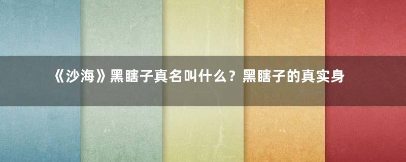 《沙海》黑瞎子真名叫什么？黑瞎子的真实身份