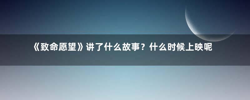 《致命愿望》讲了什么故事？什么时候上映呢？