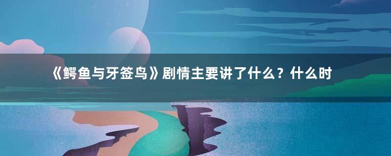 《鳄鱼与牙签鸟》剧情主要讲了什么？什么时候上映