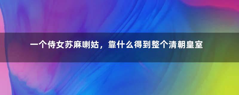 一个侍女苏麻喇姑，靠什么得到整个清朝皇室的礼敬？