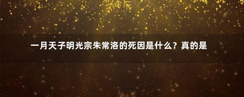 一月天子明光宗朱常洛的死因是什么？真的是被毒死的吗？