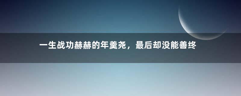 一生战功赫赫的年羹尧，最后却没能善终