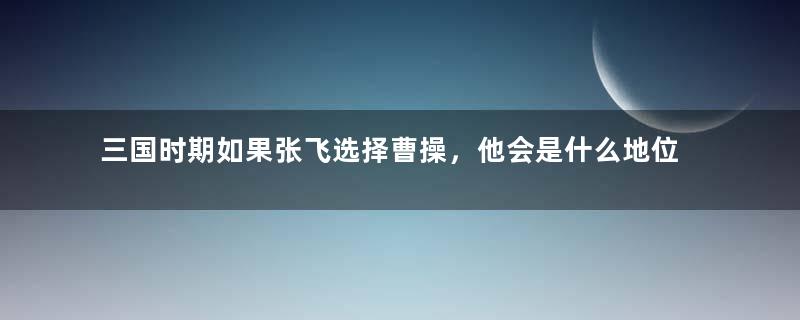 三国时期如果张飞选择曹操，他会是什么地位？