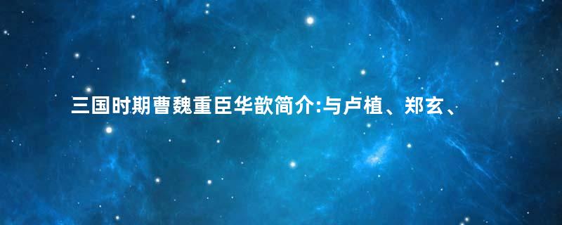 三国时期曹魏重臣华歆简介:与卢植、郑玄、管宁等为同门
