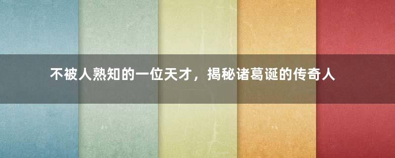 不被人熟知的一位天才，揭秘诸葛诞的传奇人生