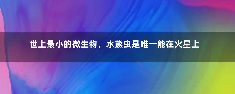 世上最小的微生物，水熊虫是唯一能在火星上生存的生物