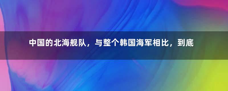 中国的北海舰队，与整个韩国海军相比，到底谁的实力更强？