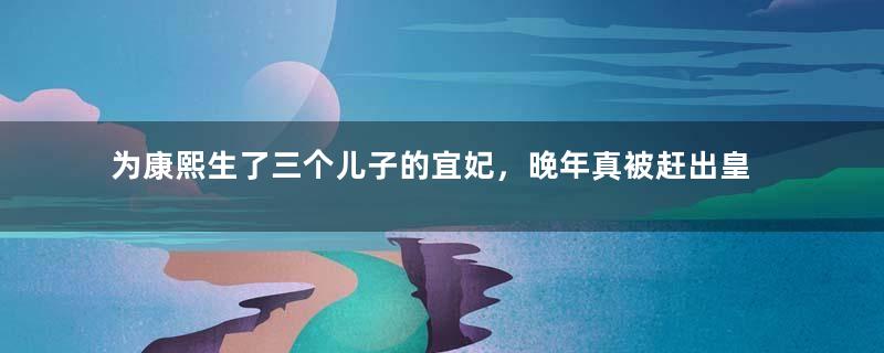 为康熙生了三个儿子的宜妃，晚年真被赶出皇宫了吗？