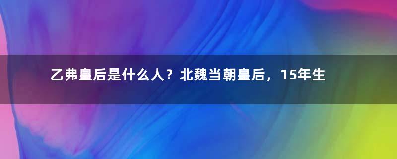 乙弗皇后是什么人？北魏当朝皇后，15年生12胎