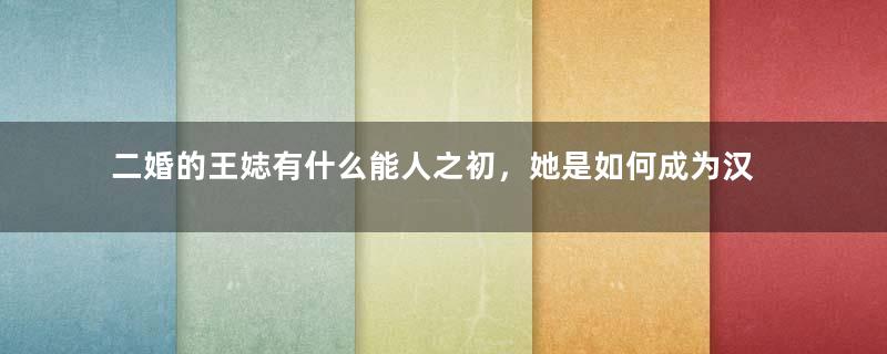 二婚的王娡有什么能人之初，她是如何成为汉景帝的皇后的？