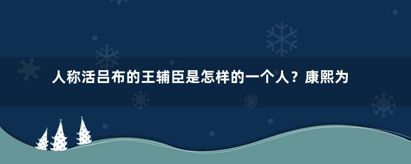 人称活吕布的王辅臣是怎样的一个人？康熙为什么药处死他？