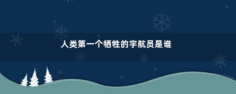 人类第一个牺牲的宇航员是谁