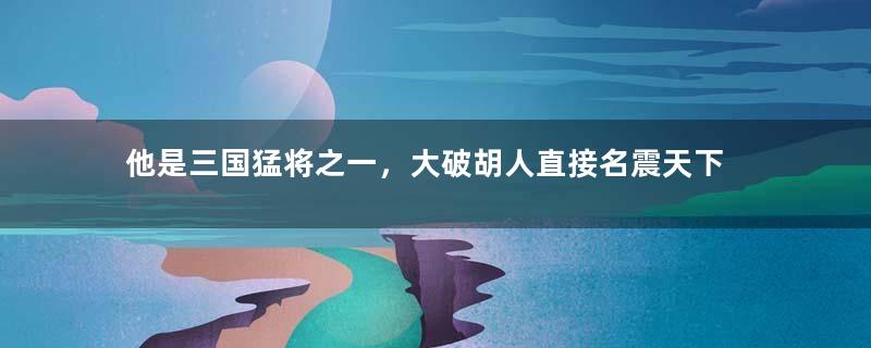 他是三国猛将之一，大破胡人直接名震天下