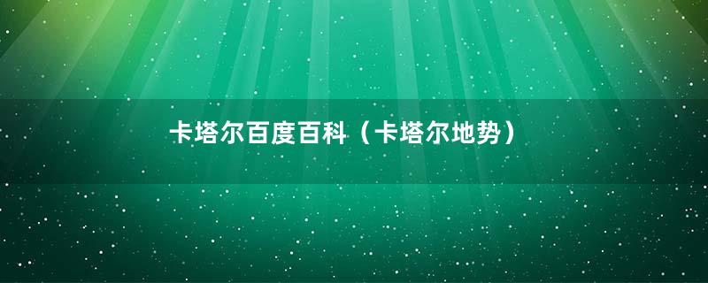 卡塔尔百度百科（卡塔尔地势）