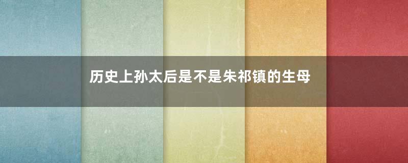 历史上孙太后是不是朱祁镇的生母