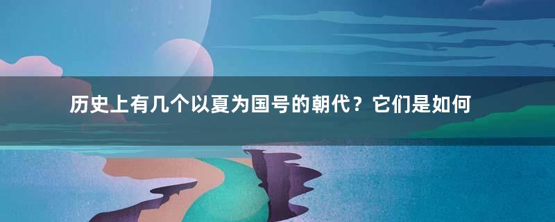 历史上有几个以夏为国号的朝代？它们是如何确立国号的？