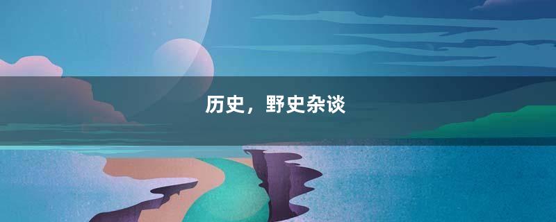 历史，野史杂谈