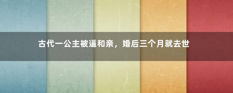 古代一公主被逼和亲，婚后三个月就去世