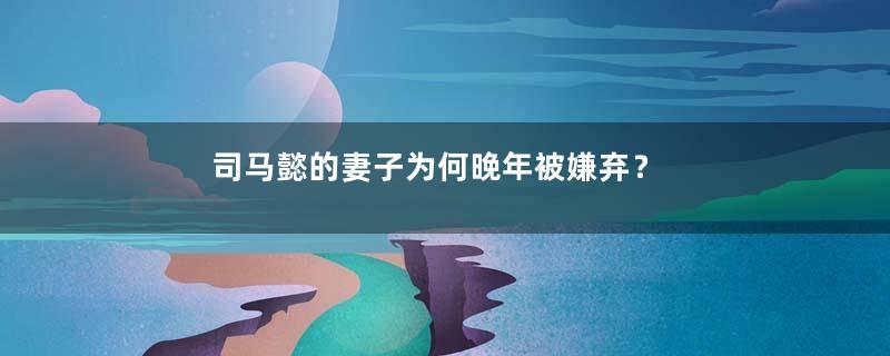 司马懿的妻子为何晚年被嫌弃？