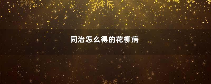 同治怎么得的花柳病