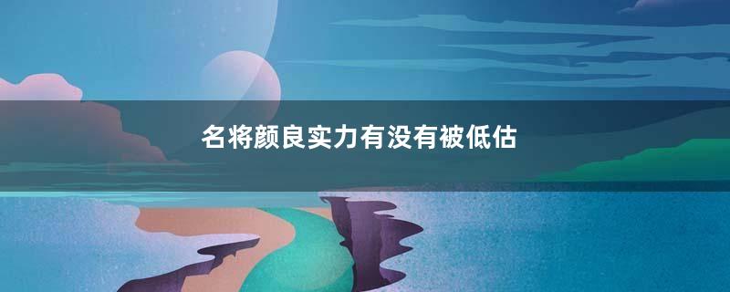 名将颜良实力有没有被低估