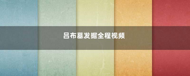 吕布墓发掘全程视频