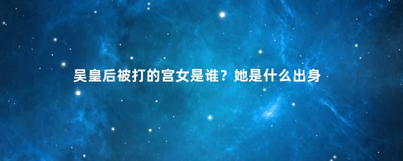 吴皇后被打的宫女是谁？她是什么出身