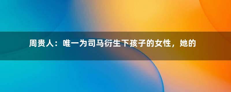 周贵人：唯一为司马衍生下孩子的女性，她的一生是怎样的？