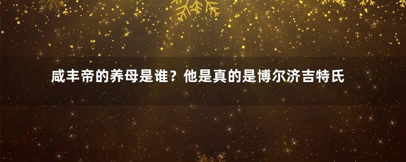 咸丰帝的养母是谁？他是真的是博尔济吉特氏不孝吗