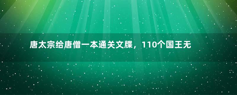 唐太宗给唐僧一本通关文牒，110个国王无人敢懈怠，究竟写了啥