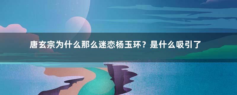 唐玄宗为什么那么迷恋杨玉环？是什么吸引了他？