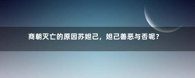 商朝灭亡的原因苏妲己，妲己善恶与否呢？