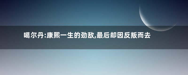噶尔丹:康熙一生的劲敌,最后却因反叛而去世