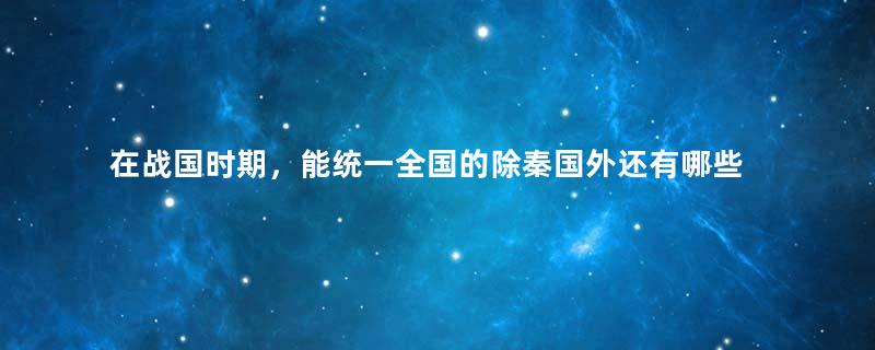 在战国时期，能统一全国的除秦国外还有哪些诸侯国？