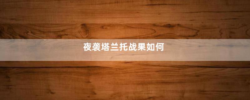 夜袭塔兰托战果如何