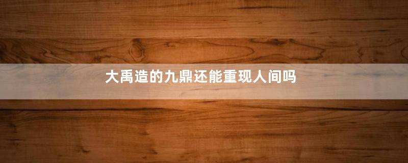 大禹造的九鼎还能重现人间吗