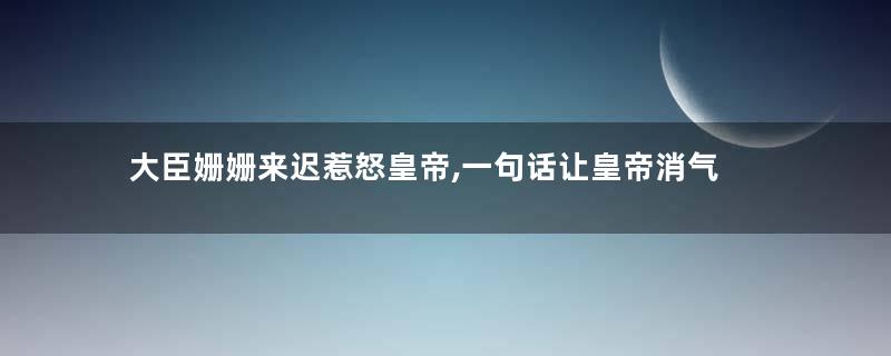 大臣姗姗来迟惹怒皇帝,一句话让皇帝消气