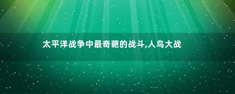 太平洋战争中最奇葩的战斗,人鸟大战