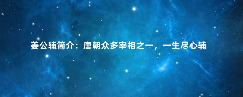 姜公辅简介：唐朝众多宰相之一，一生尽心辅弼唐德宗