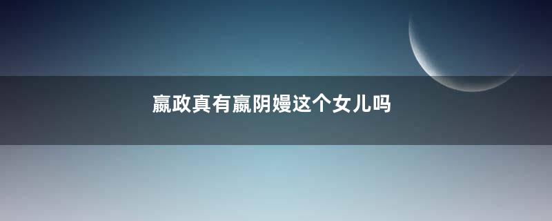 嬴政真有嬴阴嫚这个女儿吗