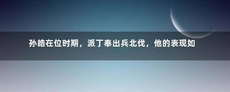 孙皓在位时期，派丁奉出兵北伐，他的表现如何？