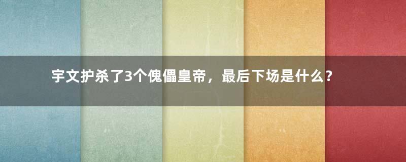 宇文护杀了3个傀儡皇帝，最后下场是什么？