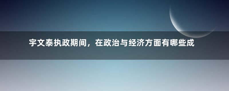 宇文泰执政期间，在政治与经济方面有哪些成就？