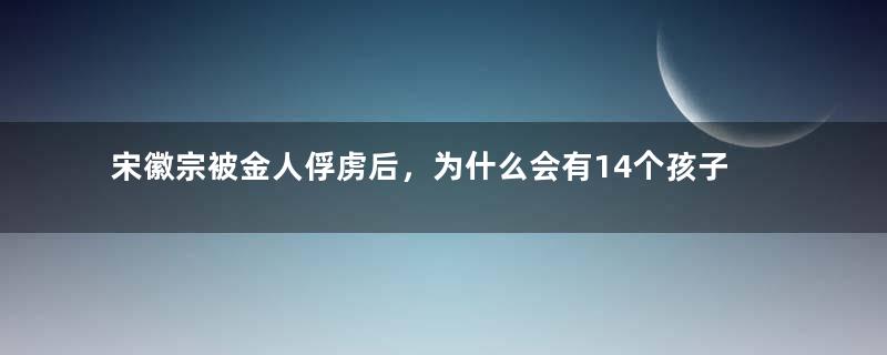 宋徽宗被金人俘虏后，为什么会有14个孩子出生？