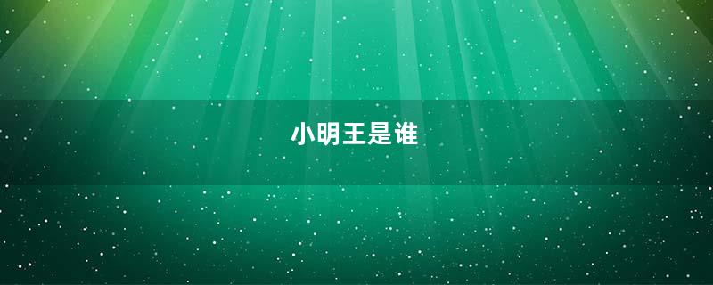 小明王是谁